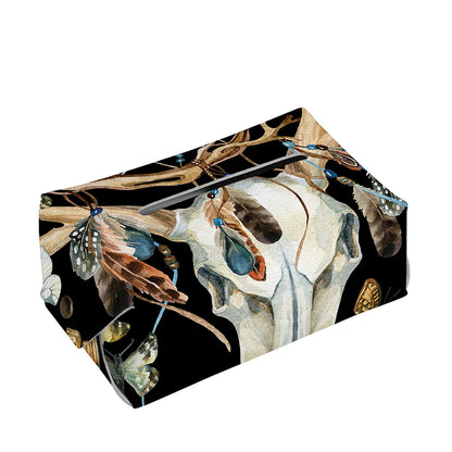 Dreamcatcher Deer Skull Print Rectangle Tissue Box Cover