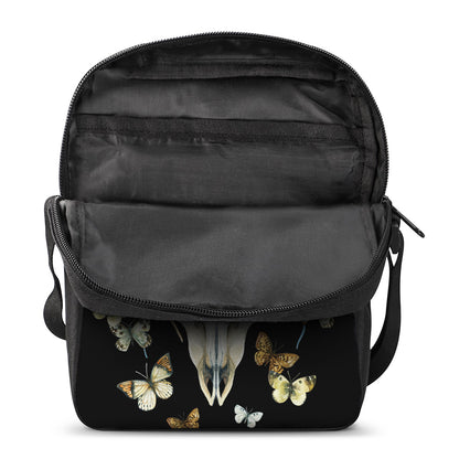 Dreamcatcher Deer Skull Print Rectangular Crossbody Bag
