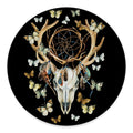 Dreamcatcher Deer Skull Print Round Floor Mat