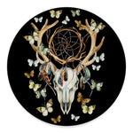 Dreamcatcher Deer Skull Print Round Floor Mat