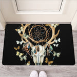 Dreamcatcher Deer Skull Print Rubber Doormat