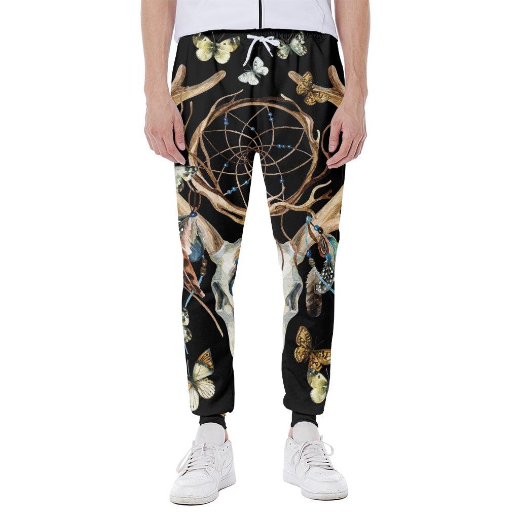 Dreamcatcher Deer Skull Print Scuba Joggers