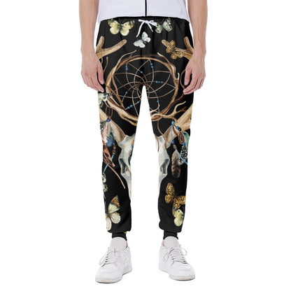 Dreamcatcher Deer Skull Print Scuba Joggers