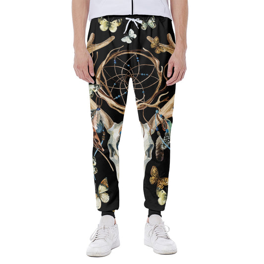 Dreamcatcher Deer Skull Print Scuba Joggers