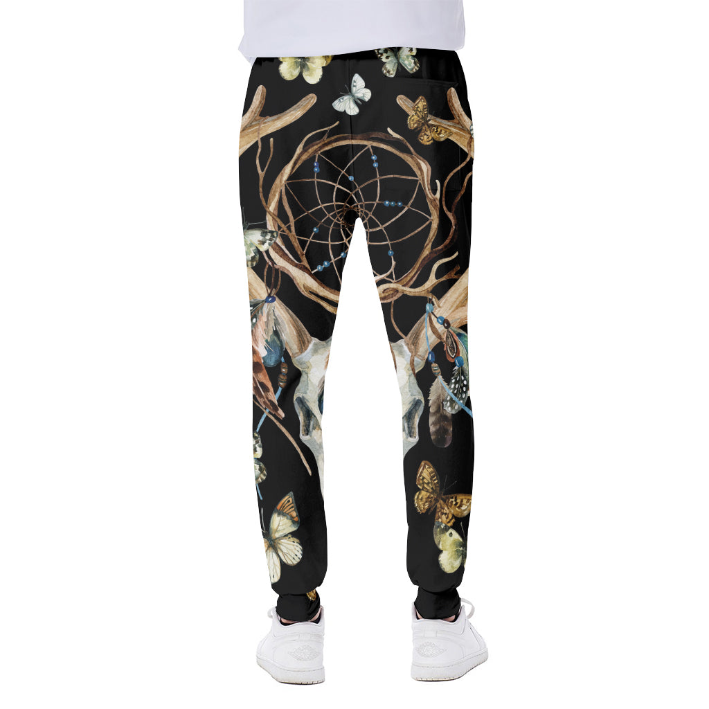 Dreamcatcher Deer Skull Print Scuba Joggers