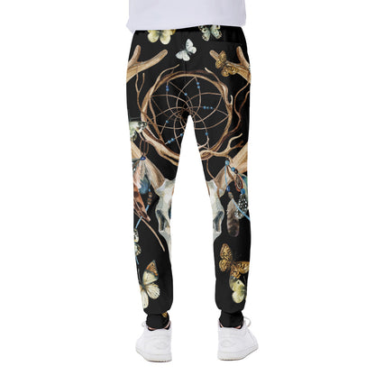 Dreamcatcher Deer Skull Print Scuba Joggers