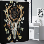 Dreamcatcher Deer Skull Print Shower Curtain