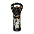 Dreamcatcher Deer Skull Print Single Neoprene Wine Tote