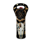 Dreamcatcher Deer Skull Print Single Neoprene Wine Tote