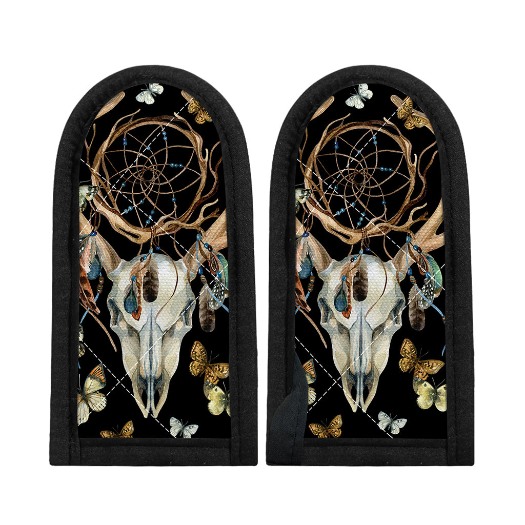 Dreamcatcher Deer Skull Print Skillet Handle Cover