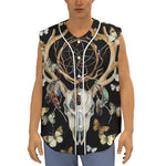 Dreamcatcher Deer Skull Print Sleeveless Baseball Jersey