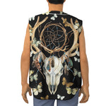 Dreamcatcher Deer Skull Print Sleeveless Baseball Jersey