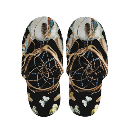 Dreamcatcher Deer Skull Print Slippers