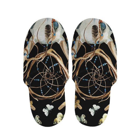 Dreamcatcher Deer Skull Print Slippers