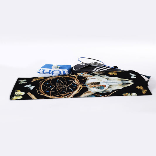 Dreamcatcher Deer Skull Print Sports Towel