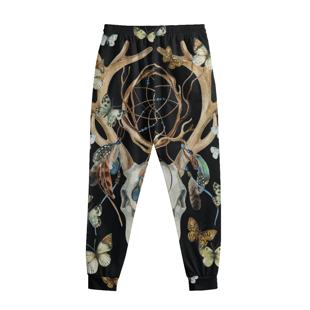 Dreamcatcher Deer Skull Print Sweatpants