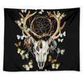 Dreamcatcher Deer Skull Print Tapestry