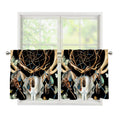 Dreamcatcher Deer Skull Print Tier Curtains