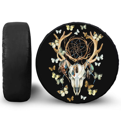 Dreamcatcher Deer Skull Print Tire Cover