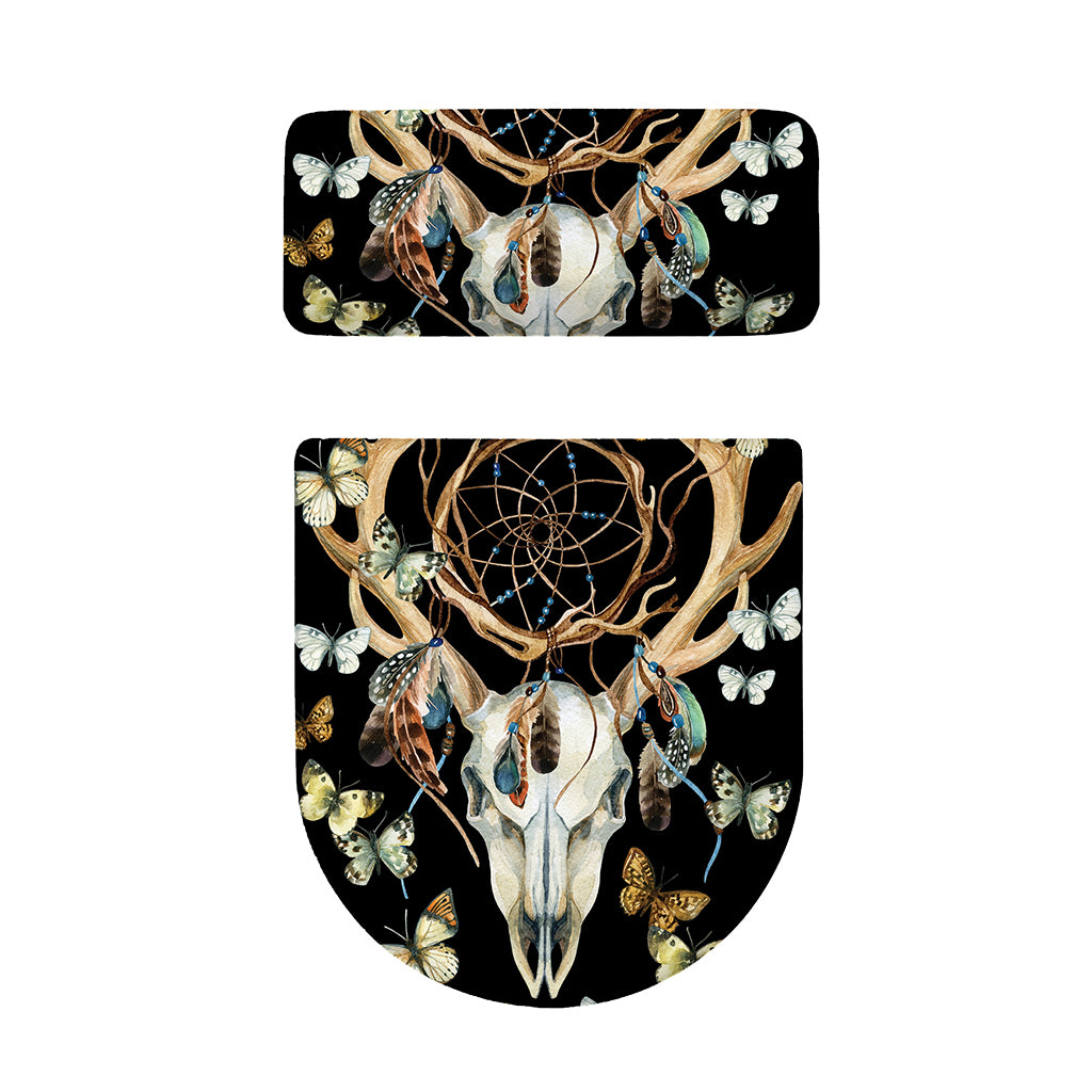 Dreamcatcher Deer Skull Print Toilet Lid And Tank Cover Set
