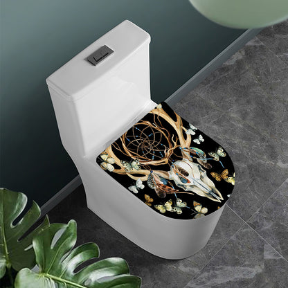 Dreamcatcher Deer Skull Print Toilet Lid Cover