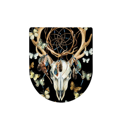 Dreamcatcher Deer Skull Print Toilet Lid Cover