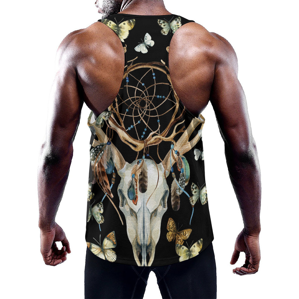 Dreamcatcher Deer Skull Print Training Tank Top