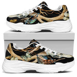 Dreamcatcher Deer Skull Print White Chunky Shoes