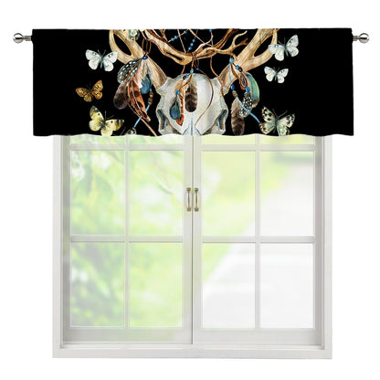 Dreamcatcher Deer Skull Print Window Valance