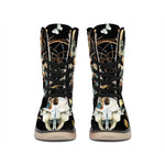 Dreamcatcher Deer Skull Print Winter Boots