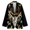 Dreamcatcher Deer Skull Print Women's Blazer