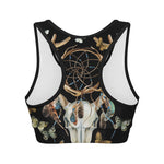 Dreamcatcher Deer Skull Print Women's Sports Bra