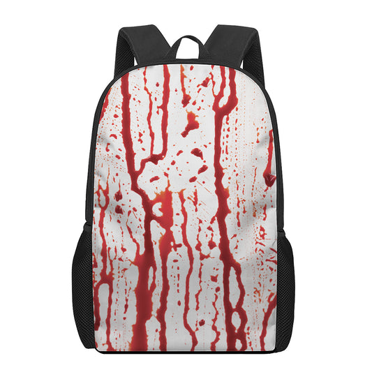 Dripping Blood Print 17 Inch Backpack