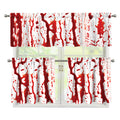 Dripping Blood Print 3 Piece Kitchen Curtains