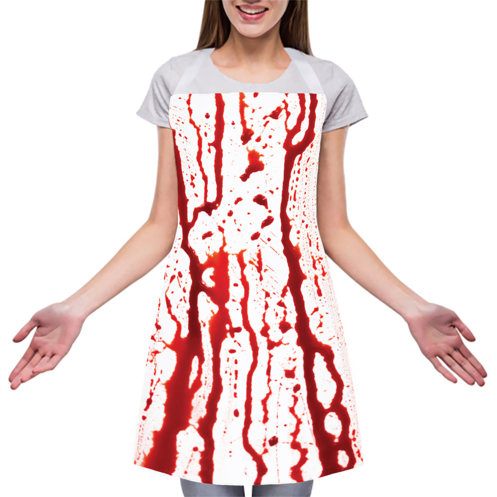 Dripping Blood Print Adjustable Apron