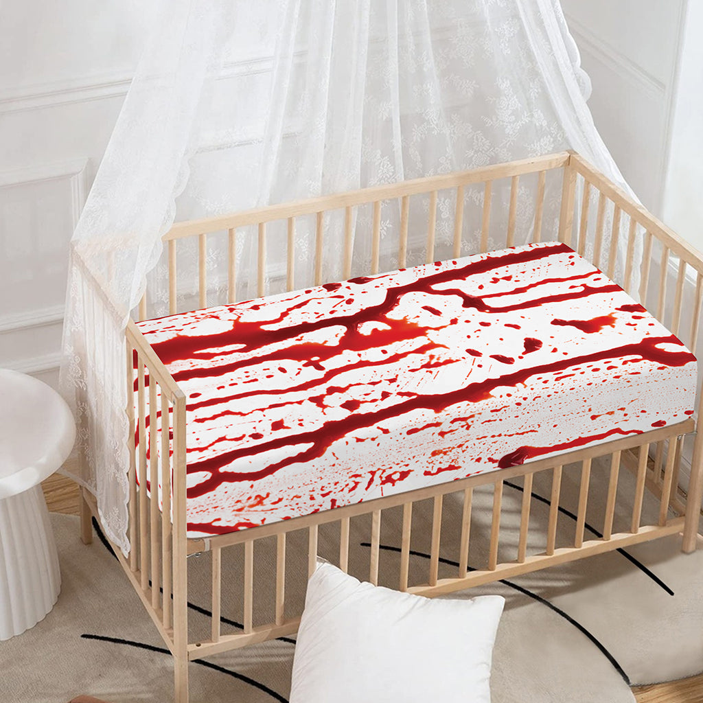 Dripping Blood Print Baby Crib Sheet