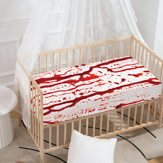 Dripping Blood Print Baby Crib Sheet