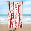 Dripping Blood Print Beach Towel