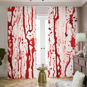 Dripping Blood Print Blackout Pencil Pleat Curtains