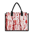 Dripping Blood Print Canvas Tote Bag