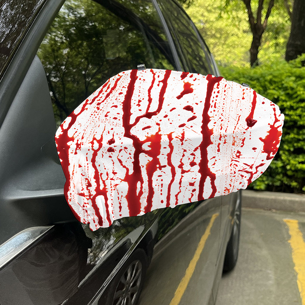 Dripping Blood Print Car Side Mirror Covers