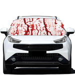 Dripping Blood Print Car Windshield Snow Cover