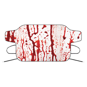 Dripping Blood Print Car Windshield Snow Cover