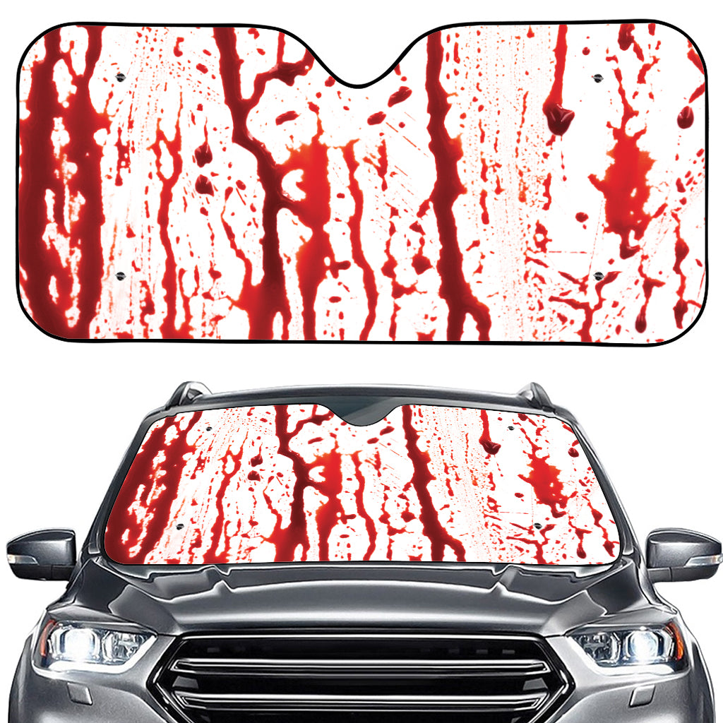 Dripping Blood Print Car Windshield Sun Shade