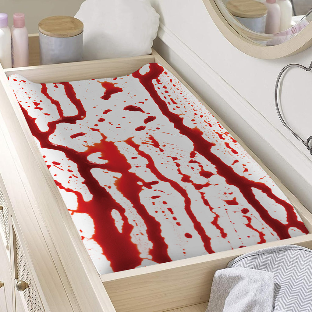 Dripping Blood Print Changing Pad Cover