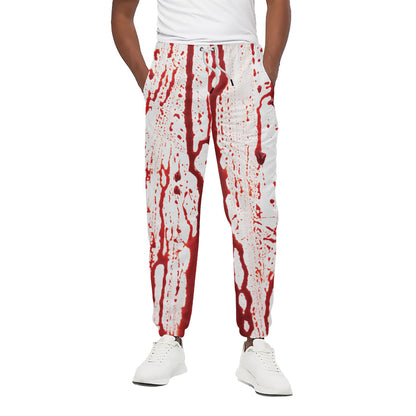 Dripping Blood Print Cotton Pants