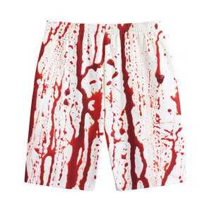 Dripping Blood Print Cotton Shorts