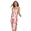 Dripping Blood Print Cross Back Cami Dress