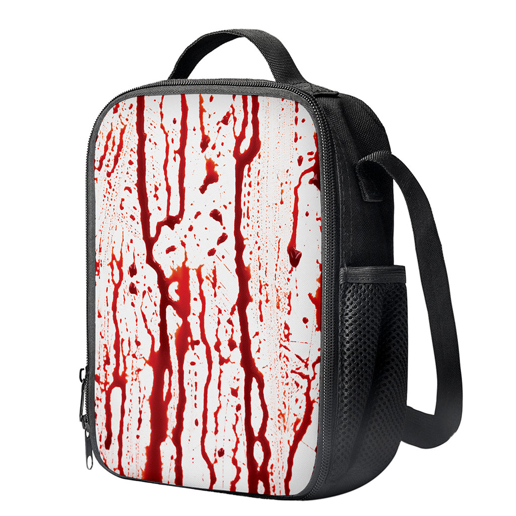 Dripping Blood Print Crossbody Lunch Bag