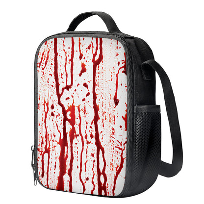Dripping Blood Print Crossbody Lunch Bag